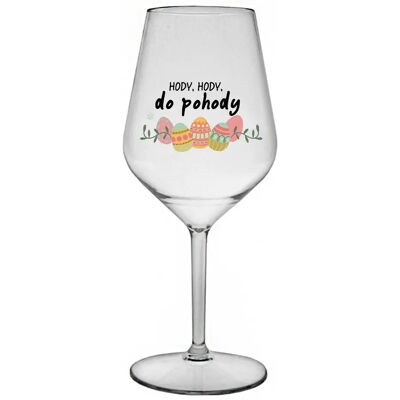 Giftela HODY, HODY, GOODBYE - číry nerozbitný pohár na víno 470 ml Giftela HODY, HODY, GOODBYE - číry nerozbitný pohár na víno 470 ml