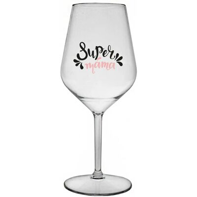 Giftela SUPER MAMA (SPECIAL EDITION) - číry nerozbitný pohár na víno 470 ml Giftela SUPER MAMA (SPECIAL EDITION) - číry nerozbitný pohár na víno 470 ml