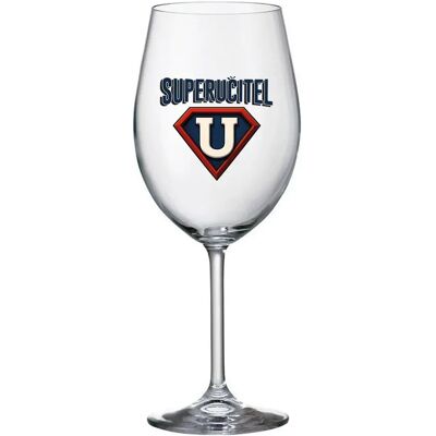 Giftela SUPERUČITEL (MARK) - číry pohár na víno 350 ml Giftela SUPERUČITEL (MARK) - číry pohár na víno 350 ml