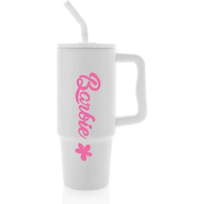 Giftela BARBIE - biely cestovný termohrnček 900 ml Giftela BARBIE - biely cestovný termohrnček 900 ml