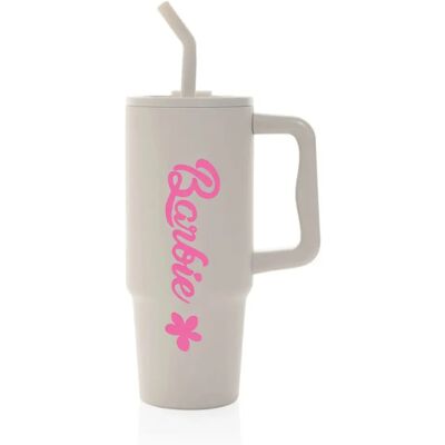 Giftela BARBIE - béžový cestovný termohrnček 900 ml Giftela BARBIE - béžový cestovný termohrnček 900 ml