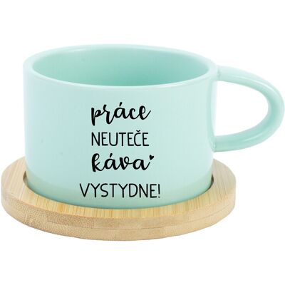 Giftela PRÁCA NEVYHOVUJE, KÁVA VÝBORNÁ! - mätový hrnček makrónka 200 ml Giftela PRÁCA NEVYHOVUJE, KÁVA VÝBORNÁ! - mätový hrnček makrónka 200 ml