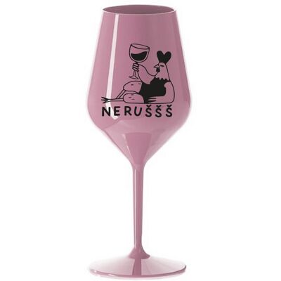 Giftela NERUŠŠŠ - svetloružový nerozbitný pohár na víno 470 ml Giftela NERUŠŠŠ - svetloružový nerozbitný pohár na víno 470 ml