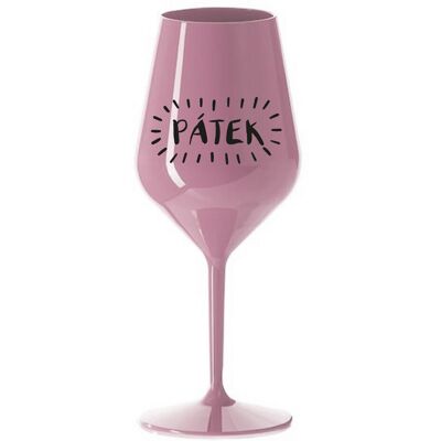 Giftela FRIDAY - svetloružový nerozbitný pohár na víno 470 ml Giftela FRIDAY - svetloružový nerozbitný pohár na víno 470 ml