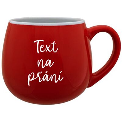 Giftela TEXT NA ŽIADOSŤ - červený keramický hrnček 300 ml Giftela TEXT NA ŽIADOSŤ - červený keramický hrnček 300 ml