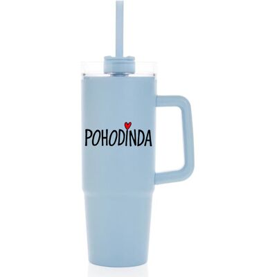 Giftela POHODINDA - svetlomodrá cestovná termoska s priehľadným viečkom 900 ml Giftela POHODINDA - svetlomodrá cestovná termoska s priehľadným viečkom 900 ml