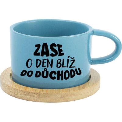 Giftela MOHOL BY som byť milý, ale nechcem - modrý hrnček s makrónkou 200 ml Giftela MOHOL BY som byť milý, ale nechcem - modrý hrnček s makrónkou 200 ml