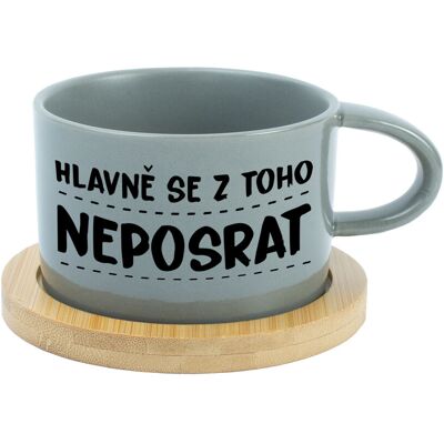 Giftela DON'T LOSE YOURSELF - sivý hrnček s makrónkou 200 ml Giftela DON'T LOSE YOURSELF - sivý hrnček s makrónkou 200 ml