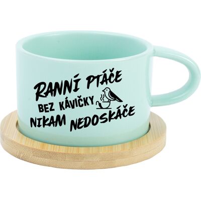 Giftela RANNÁ KÁVA BEZ KÁVY - mätový hrnček s makrónkou 200 ml Giftela RANNÁ KÁVA BEZ KÁVY - mätový hrnček s makrónkou 200 ml