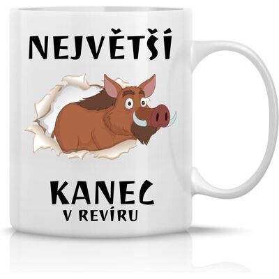 Giftela THE BIGGEST BOY - klasický biely keramický hrnček 300 ml Giftela THE BIGGEST BOY - klasický biely keramický hrnček 300 ml