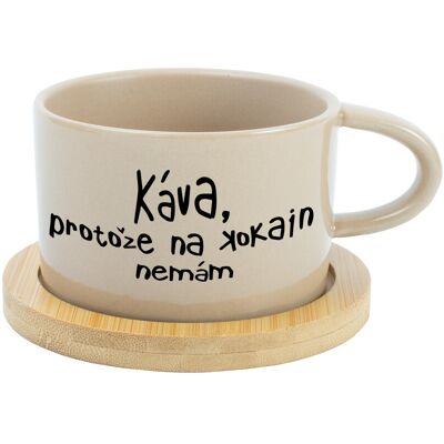 Giftela KÁVA, KEĎŽE NEMÁM KOKAÍN - šálka s krémovou makrónkou 200 ml Giftela KÁVA, KEĎŽE NEMÁM KOKAÍN - šálka s krémovou makrónkou 200 ml