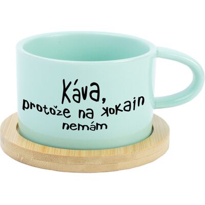 Giftela KÁVA, KEĎŽE NEMÁM KOKAÍN - mätový hrnček 200 ml Giftela KÁVA, KEĎŽE NEMÁM KOKAÍN - mätový hrnček 200 ml