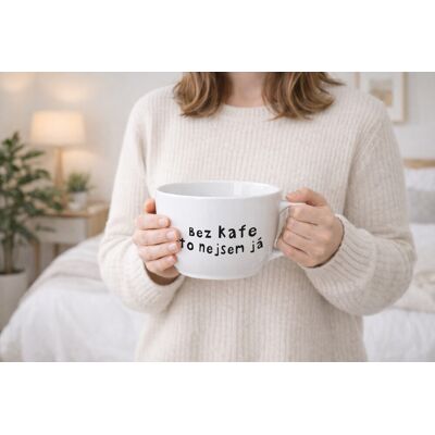 Giftela BEZ KÁVY TO NIE SOM JA - MEGA XXL keramický hrnček 1000 ml Giftela BEZ KÁVY TO NIE SOM JA - MEGA XXL keramický hrnček 1000 ml
