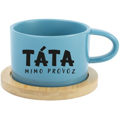 Giftela TÁTA MIMO PROVOZ – modrý hrnček Makronka 200 ml Giftela TÁTA MIMO PROVOZ – modrý hrnček Makronka 200 ml