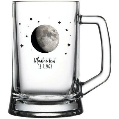 Giftela Personalizovaný pohár na pivo s fázou mesiaca Giftela Personalizovaný pohár na pivo s fázou mesiaca