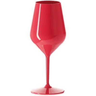 Giftela Červený nerozbitný plastový pohár na víno 470 ml Giftela Červený nerozbitný plastový pohár na víno 470 ml
