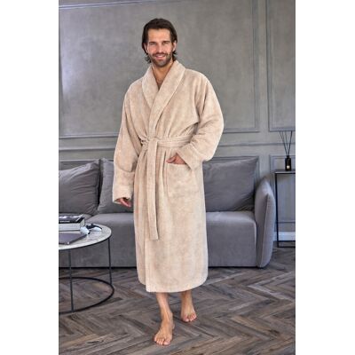 L&L; 2450 M-2XL pánsky froté župan Antracit XL-182/120/116 L&L; 2450 M-2XL pánsky froté župan Antracit XL-182/120/116