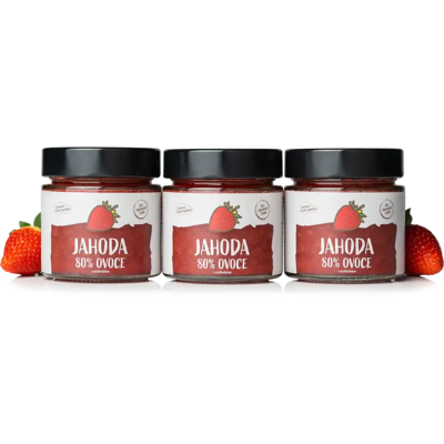 Natural Protein Jahodový džem 3 kusy Natural Protein Jahodový džem 3 kusy