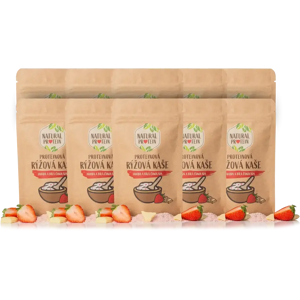 Natural Protein Proteínová ryžová kaša Jahoda a biela čokoláda (60 g) 10 kusov Natural Protein Proteínová ryžová kaša Jahoda a biela čokoláda (60 g) 10 kusov