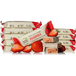 Natural Protein Proteínová tyčinka s kolagénom Jahodová 10 kusov Natural Protein Proteínová tyčinka s kolagénom Jahodová 10 kusov