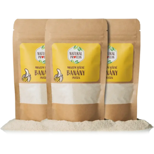 Natural Protein Mrazom sušené banány prášok 3 kusy Natural Protein Mrazom sušené banány prášok 3 kusy