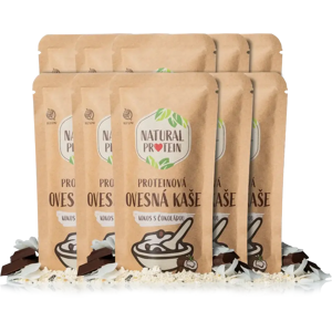 Natural Protein Proteínová ovsená kaša Kokos s čokoládou (60 g) 10 kusov Natural Protein Proteínová ovsená kaša Kokos s čokoládou (60 g) 10 kusov