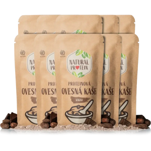Natural Protein Proteínová ovsená kaša Kakao (60 g) 10 kusov Natural Protein Proteínová ovsená kaša Kakao (60 g) 10 kusov