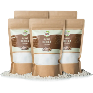 Natural Protein Ovsená múka celozrnná 5 kusů Natural Protein Ovsená múka celozrnná 5 kusů