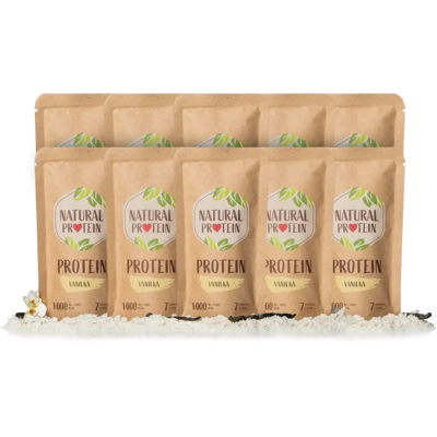 Natural Protein Vanilkový proteín (35 g) 10 kusov Natural Protein Vanilkový proteín (35 g) 10 kusov