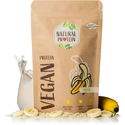 Natural Protein Veganský protein Banán 1 kus Natural Protein Veganský protein Banán 1 kus