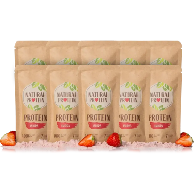 Natural Protein Jahodový proteín (35 g) 10 kusov Natural Protein Jahodový proteín (35 g) 10 kusov