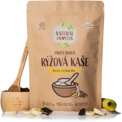 Natural Protein Proteínová ryžová kaša Banán a čokoláda 1 kus Natural Protein Proteínová ryžová kaša Banán a čokoláda 1 kus