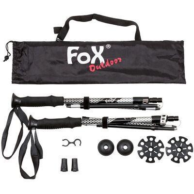 FOX OUTDOOR Skladacie hliníkové trekingové palice Haidel FOX OUTDOOR Skladacie hliníkové trekingové palice Haidel
