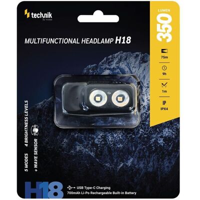 Čelovka Technik nabíjateľná H18 (350lm) Čelovka Technik nabíjateľná H18 (350lm)