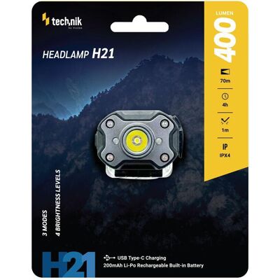 Čelovka Technik nabíjateľná H21 (400lm) Čelovka Technik nabíjateľná H21 (400lm)