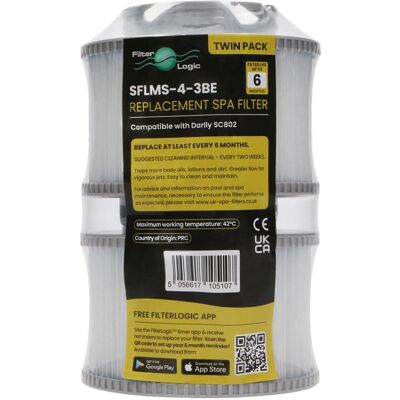 Filter Logic FilterLogic SFLMS-4-3-BE filter do vírivky kompatibilní s MSpa Filter Logic FilterLogic SFLMS-4-3-BE filter do vírivky kompatibilní s MSpa