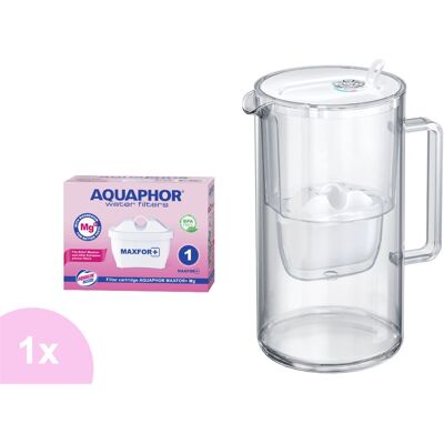 Aquaphor Glass filtračná sklenená kanvica biela 2,5 l + 1 ks filtra Maxfor+ Mg Aquaphor Glass filtračná sklenená kanvica biela 2,5 l + 1 ks filtra Maxfor+ Mg