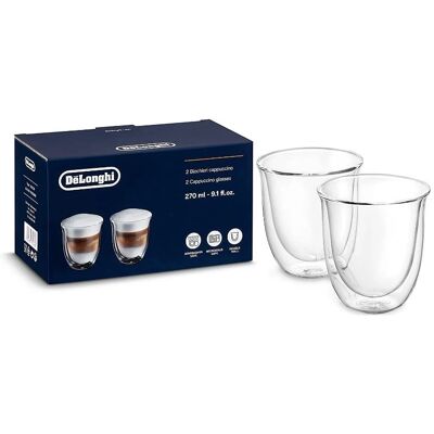 DeLonghi DLSC311 termo poháre na cappuccino 270 ml, súprava 2 ks DeLonghi DLSC311 termo poháre na cappuccino 270 ml, súprava 2 ks