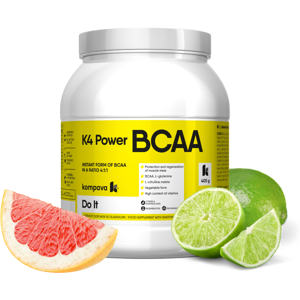 Kompava K4 Power BCAA 400 g/36 dávok, grep-limetka Kompava K4 Power BCAA 400 g/36 dávok, grep-limetka