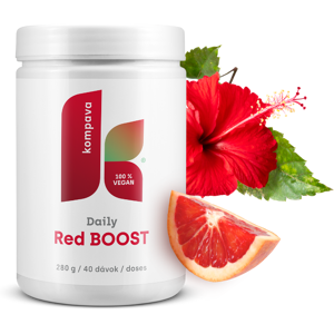 Kompava Daily Red BOOST 280 g/40 dávok, ibištek s červeným pomarančom Kompava Daily Red BOOST 280 g/40 dávok, ibištek s červeným pomarančom