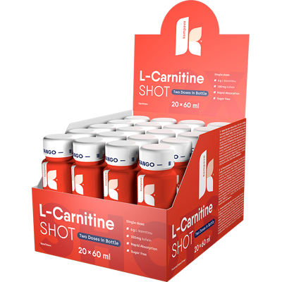 Kompava L-Carnitin SHOT 60 ml/1 kartón/20 ks, mango Kompava L-Carnitin SHOT 60 ml/1 kartón/20 ks, mango