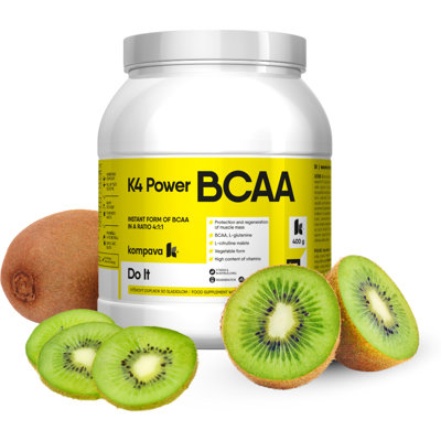 Kompava K4 Power BCAA 400 g/36 dávok, kiwi Kompava K4 Power BCAA 400 g/36 dávok, kiwi