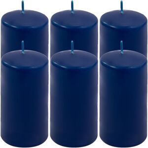 Nexos Sada stĺpových sviečok, 11,5 cm, Ø 6 cm, modrá, 6 ks Nexos Sada stĺpových sviečok, 11,5 cm, Ø 6 cm, modrá, 6 ks