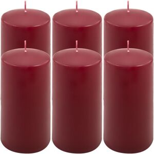 Nexos Sada stĺpových sviečok, 15 cm, Ø 7,5 cm, vínová, 6 ks Nexos Sada stĺpových sviečok, 15 cm, Ø 7,5 cm, vínová, 6 ks