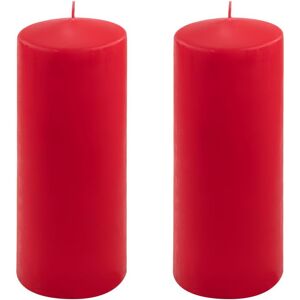 Nexos Sada stĺpových sviečok, 25 cm, Ø10 cm, červená, 2 ks Nexos Sada stĺpových sviečok, 25 cm, Ø10 cm, červená, 2 ks