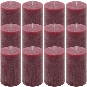 Nexos Burgundská parafínová sviečka, rustikálna, 11,5 cm, 12 ks Nexos Burgundská parafínová sviečka, rustikálna, 11,5 cm, 12 ks