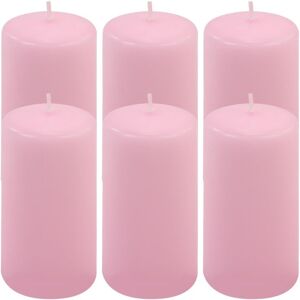 Nexos Sada stĺpových sviečok, 11,5 cm, Ø 6 cm, ružová, 6 ks Nexos Sada stĺpových sviečok, 11,5 cm, Ø 6 cm, ružová, 6 ks