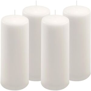Nexos Sada stĺpových sviečok, 20 cm, Ø 7,5 cm, biela, 4 ks Nexos Sada stĺpových sviečok, 20 cm, Ø 7,5 cm, biela, 4 ks