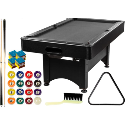 GamesPlanet® GamesPlanet Biliardový stôl s vybavením, čierna/antracit GamesPlanet® GamesPlanet Biliardový stôl s vybavením, čierna/antracit