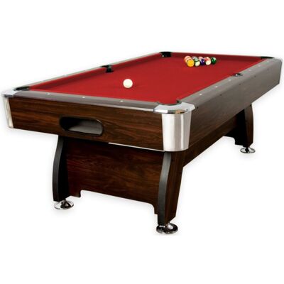 Biliardový stôl GamesPlanet® PREMIUM, červený,8 ft Biliardový stôl GamesPlanet® PREMIUM, červený,8 ft